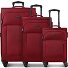  San Francisco 4 ruedas Set de maletas 3 piezas Con fuelle expandible Modelo dark red