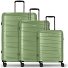  Essentials 10 3-SET 4 ruedas Set de maletas 3 piezas Modelo green-metallic