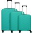  Burano 4 ruedas Juego de maletas 3 piezas con pliegue de expansión Modelo aqua