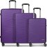  Juego de maletas Dallas 3.0 de 4 ruedas y 3 piezas con pliegue elástico Modelo purple