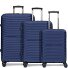  Shine 4 ruedas Juego de maletas 3 piezas con pliegue de expansión Modelo navy blue