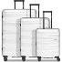  Juego de maletas de viaje de 4 ruedas, 3 piezas, con plegado extensible Modelo ice white metallic