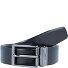  Cinturón reversible de cuero Modelo schwarz-dunkelbraun | 105 cm