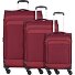  Travel Line 9504 4 ruedas Juego de maletas 3 piezas con pliegue de expansión Modelo dark red