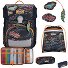  Neo Exklusiv Safety Light Juego de mochilas escolares 5 piezas Modelo Flames