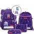  Juego de mochilas escolares Space 5pcs. Modelo pegasus emily