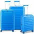  B-Flying 4 ruedas Juego de maletas 3 piezas con pliegue de expansión Modelo sky blau