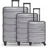  Juego de maletas de viaje de 4 ruedas, 3 piezas, con plegado extensible Modelo arctic silver metallic