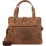  Maletín Vintage de cuero 37 cm Compartimento para portátil Modelo braun