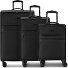  Valencia Soft 4 ruedas Set de maletas 3 piezas Con fuelle expandible Modelo black