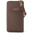  Bologna Cartera de piel con cremallera Funda para teléfono móvil Piel 19 cm Modelo taupe
