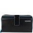  Cartera cuadrada azul de piel RFID 17,5 cm Modelo schwarz