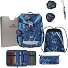  Juego de mochilas escolares ErgoFlex 5pcs. Modelo Dark Dragon