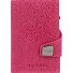  Funda para tarjetas de crédito Click & Slide Cartera de piel RFID 6,5 cm Modelo fuchsia-silver