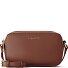  Bolso bandolera de piel de Bolonia Bolso para cámara de piel con doble cremallera 18 cm Modelo brown