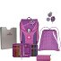 ErgoFlex Max Juego de mochilas escolares 5 piezas Modelo purple dots