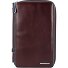  Estuche de viaje cuadrado azul de piel 14 cm Modelo mahogany