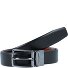  Cinturón reversible de cuero Modelo black-cognac | 100 cm
