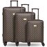  Palermo 4 ruedas Set de maletas 3 piezas Modelo Dark Brown
