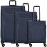  Travel Line 9704 4 ruedas Juego de maletas 3 piezas con pliegue de expansión Modelo dark blue