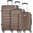  Bergamo 4 ruedas Juego de maletas 3 piezas Modelo bronze
