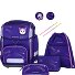  Ergolite Juego de mochilas escolares 8 piezas Modelo violet
