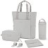  Set de bolso cambiador Lindby 4 pzs. compartimento para portátil Modelo greige