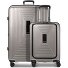  Juego de maletas Essentials 14 de 4 ruedas Compartimento para portátil de 2 piezas con pliegue extensible Modelo coffee grey metallic