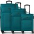 San Francisco 4 ruedas Set de maletas 3 piezas Con fuelle expandible Modelo petrol