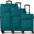  San Francisco 4 ruedas Set de maletas 3 piezas Con fuelle expandible Modelo petrol