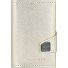  Funda para tarjetas de crédito Click & Slide Cartera de piel RFID 6,5 cm Modelo Aluminium Core silver