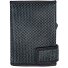  Tarjetero RFID piel 7 cm Modelo schwarz-türkis