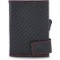  Tarjetero de piel RFID 9 cm Modelo schwarz-rot