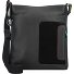  Bolso bandolera cuero 22 cm Modelo  black/pace