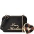  Heart Charm Bolsa de hombro Piel 20 cm Modelo black