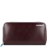  Billetera cuadrada azul de cuero RFID 19 cm Modelo mahogany