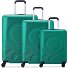  x United Colors of Benetton Fabrica Juego de maletas de 4 ruedas 3 pcs. Modelo green