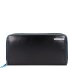  Billetera cuadrada azul de cuero RFID 19 cm Modelo schwarz