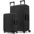  Juego de maletas Essentials 4 ruedas 15 2 pzs. con cierre de tres puntos Modelo deep black