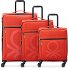  x United Colors of Benetton Colour Block Juego de maletas de 4 ruedas 3 pcs. Modelo red