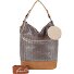  Limited Painted Straw Bolsa de hombro 27 cm Modelo nut