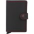  Miniwallet Estuche para tarjetas de crédito Protección RFID Piel 6.5 cm Modelo black red