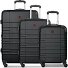  Amplar Evo 4 ruedas Juego de maletas 3 piezas con pliegue de expansión Modelo black