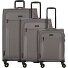  Travel Line 9704 4 ruedas Juego de maletas 3 piezas con pliegue de expansión Modelo grey