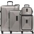  Essentials14 Juego de maletas de 4 ruedas Beautycase 4pcs con compartimento para portátil plegable expansible Modelo coffee grey metallic