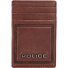  PT16-08536 Estuche para tarjetas de crédito de cuero de 7 cm con pinza para billetes Modelo brown