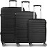  Seattle 4 ruedas Juego de maletas 3 piezas Modelo black