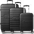  Seattle 4 ruedas Set de maletas 3 piezas Modelo black