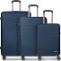  Juego de maletas Dallas 3.0 de 4 ruedas y 3 piezas con pliegue elástico Modelo dark blue