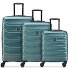  Meteor 4 ruedas Set de maletas 3 piezas Con asa expansible Modelo petrol